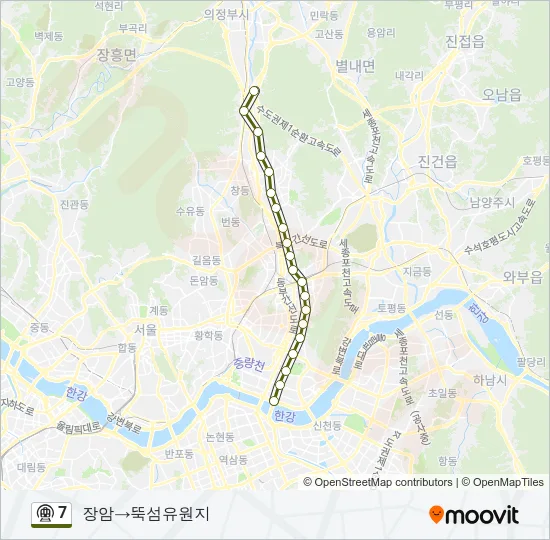 7 지하철 노선 지도