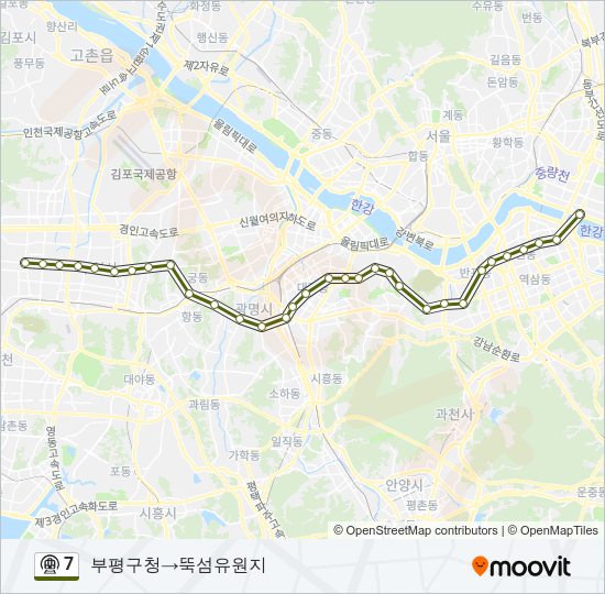 7 지하철 노선 지도