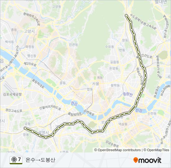 7 지하철 노선 지도