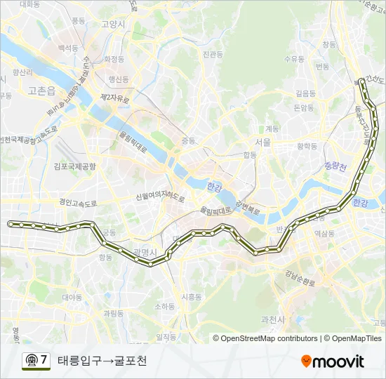 7 지하철 노선 지도