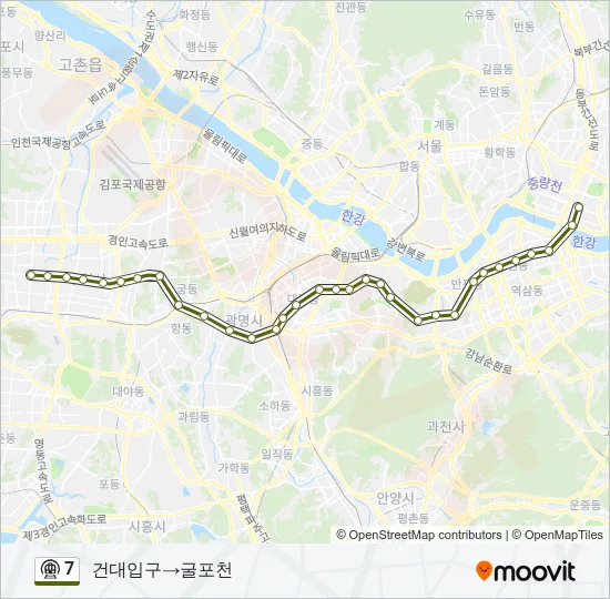 7 지하철 노선 지도