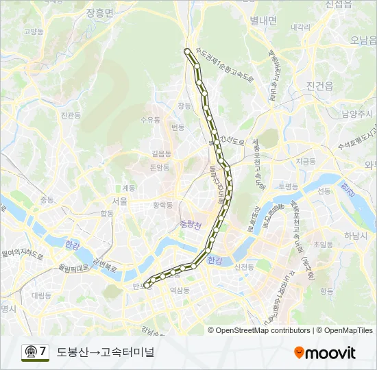 7 지하철 노선 지도