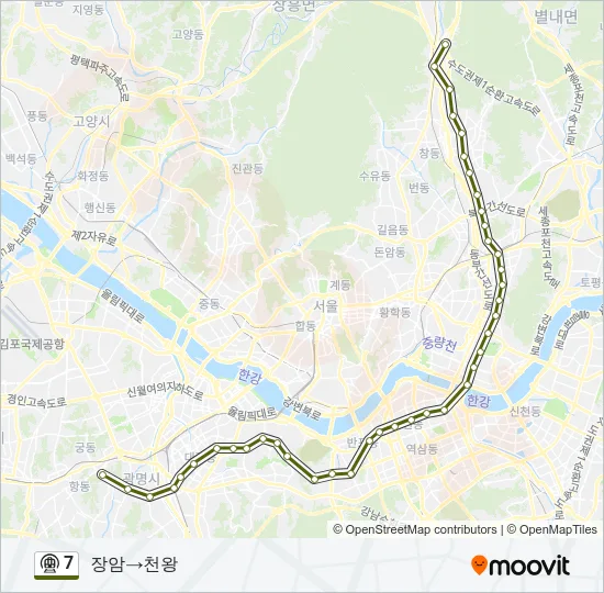7 지하철 노선 지도