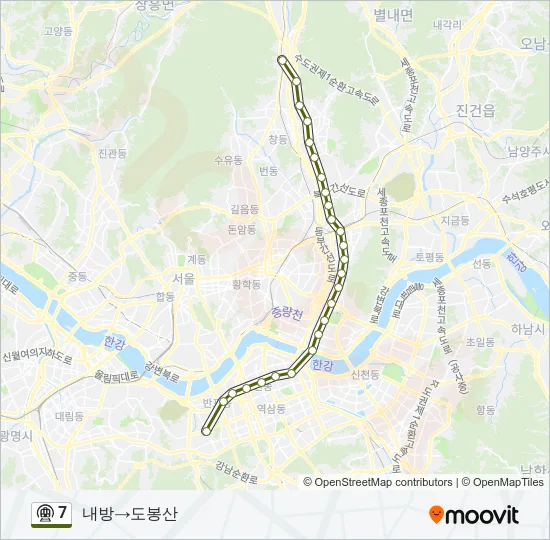 7 지하철 노선 지도