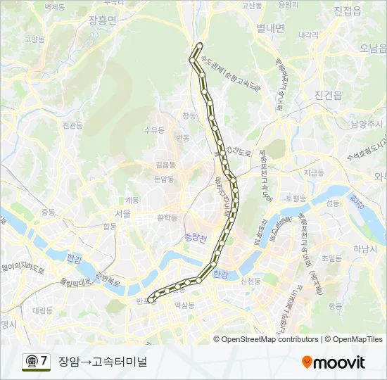 7 지하철 노선 지도
