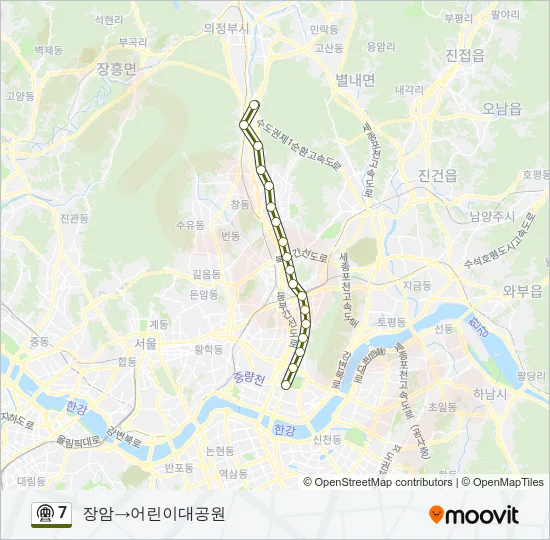 7 지하철 노선 지도