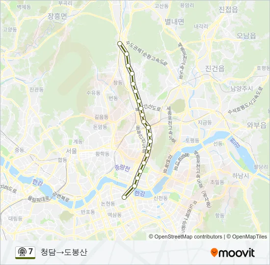 7 지하철 노선 지도