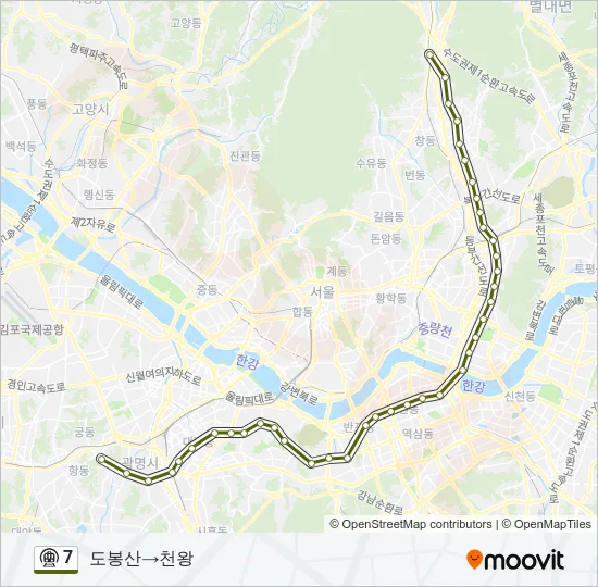 7 지하철 노선 지도