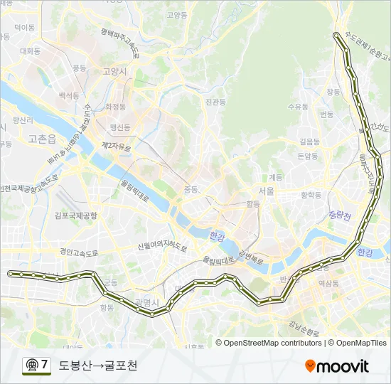 7 지하철 노선 지도