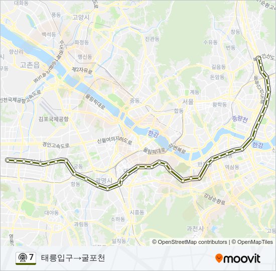 7 지하철 노선 지도