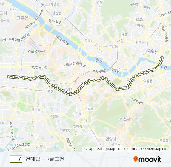 7 지하철 노선 지도