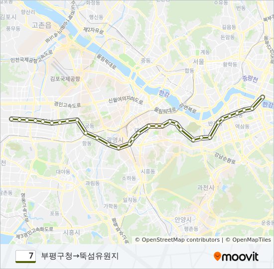7 지하철 노선 지도