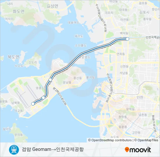공항철도 (AREX) Subway Line Map