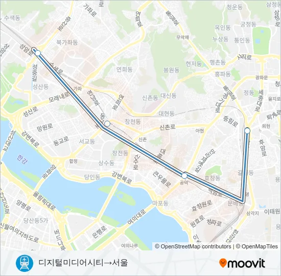 공항철도 (AREX) Subway Line Map