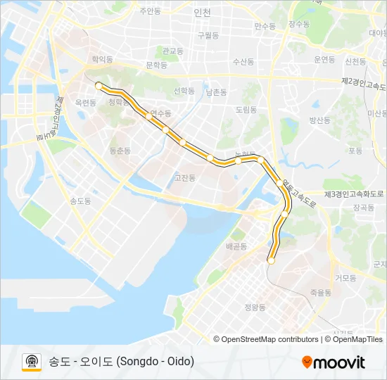 수인선 (SUIN LINE) Subway Line Map