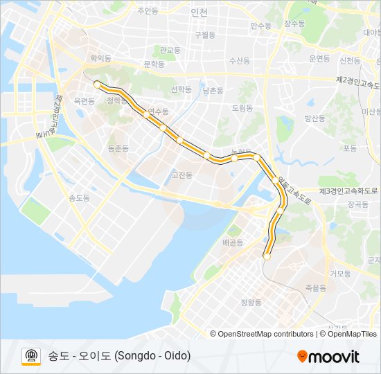 수인선 (SUIN LINE) 지하철 노선 지도