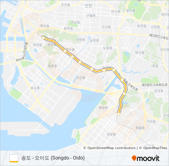 수인선 (SUIN LINE) 지하철 노선 지도