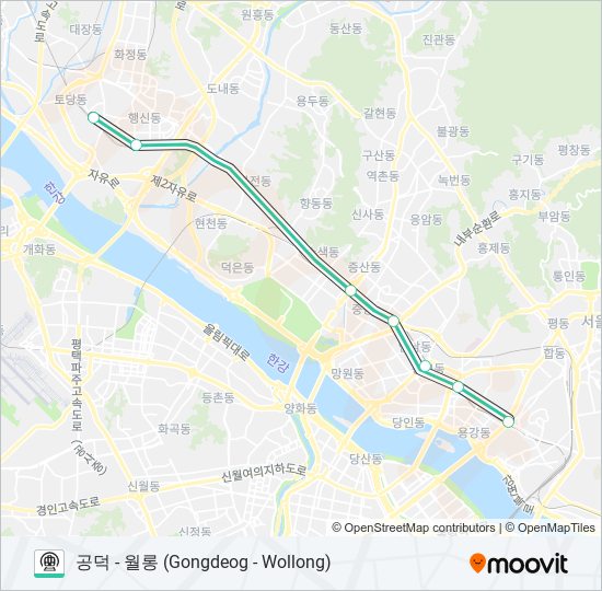 경의선 (GYEONGUI LINE) subway Line Map
