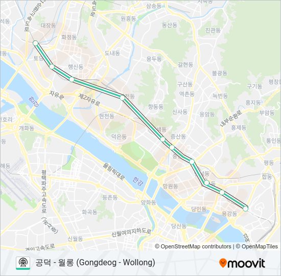 경의선 (GYEONGUI LINE) 지하철 노선 지도