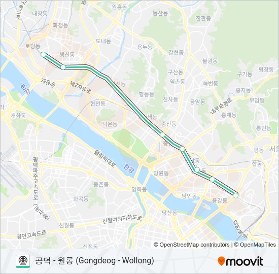 경의선 (GYEONGUI LINE) Subway Line Map