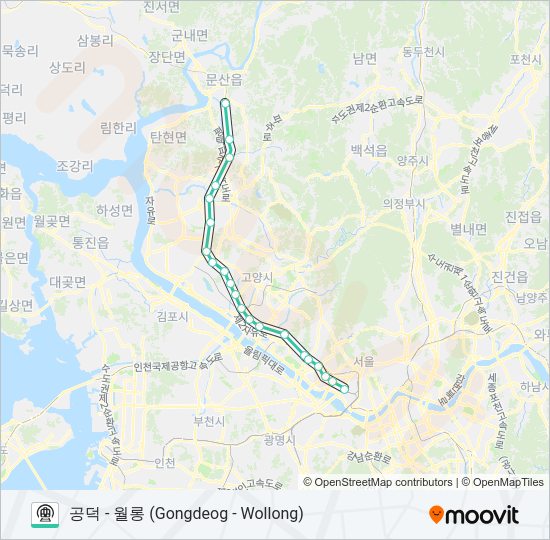 경의선 (GYEONGUI LINE) 지하철 노선 지도