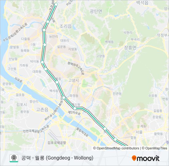 경의선 (GYEONGUI LINE) Subway Line Map