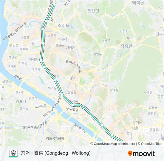 경의선 (GYEONGUI LINE) 지하철 노선 지도