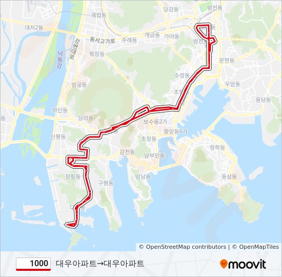 1000 bus Line Map