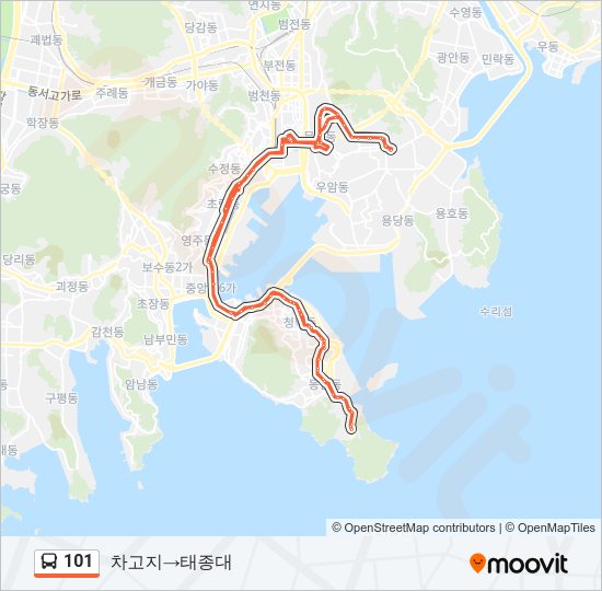 101 Bus Line Map