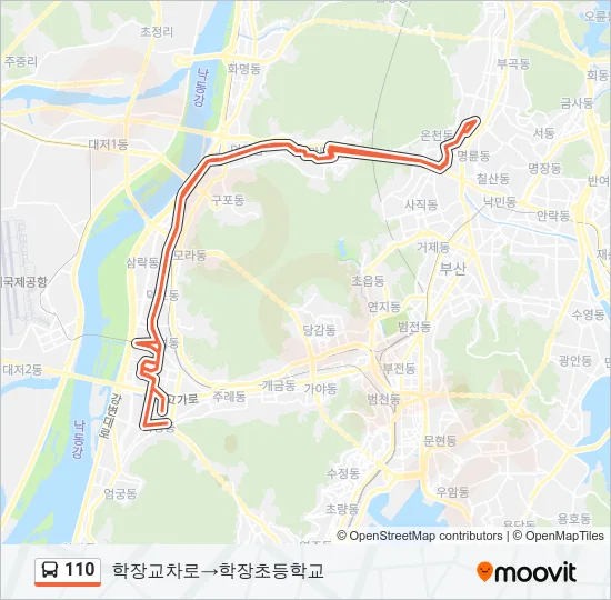 110 버스 노선 지도