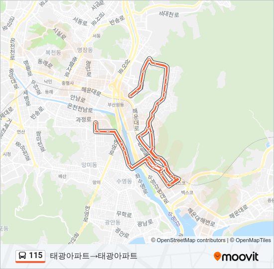 115 Bus Line Map