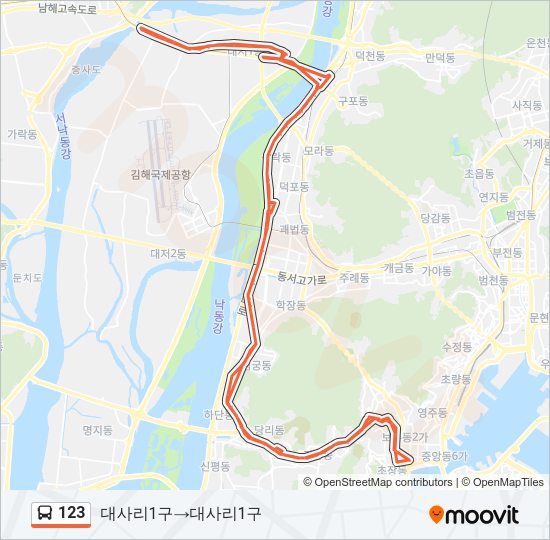 123 버스 노선 지도