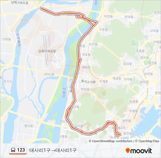 123 버스 노선 지도