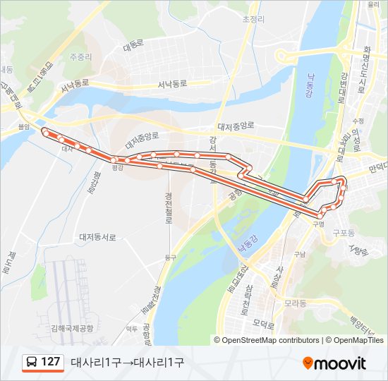 127 Bus Line Map