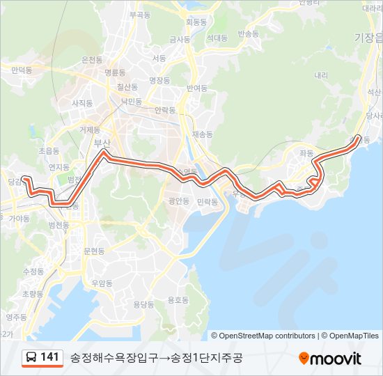 141 Bus Line Map