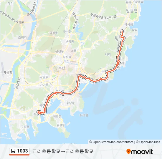 1003 Bus Line Map