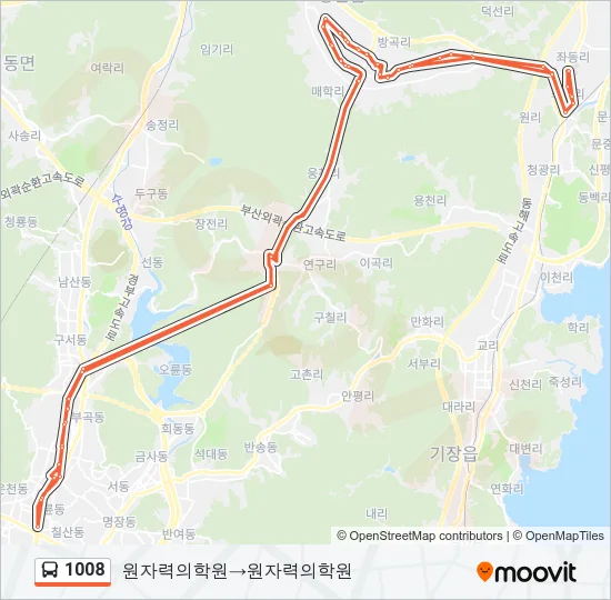 1008 Bus Line Map