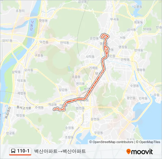 110-1 Bus Line Map