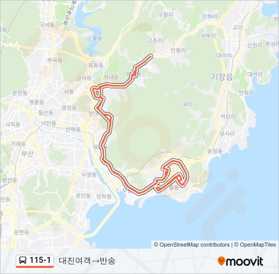 115-1 Bus Line Map