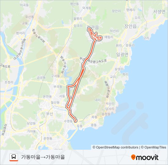 1007(오전) Bus Line Map