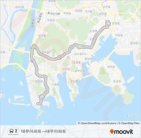 2 버스 노선 지도