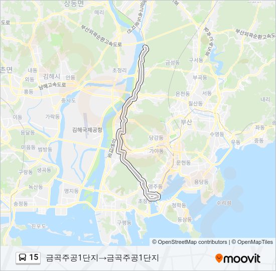 15 버스 노선 지도