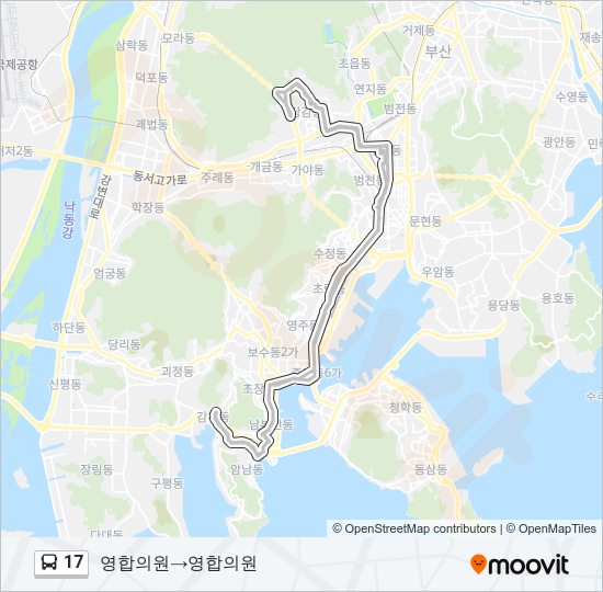 17 Bus Line Map