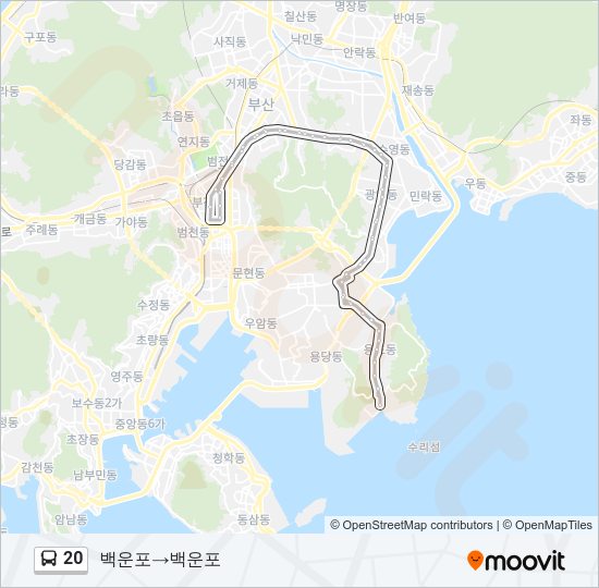 20 Bus Line Map