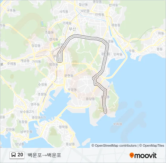 20 Bus Line Map