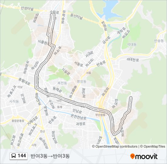 144 버스 노선 지도