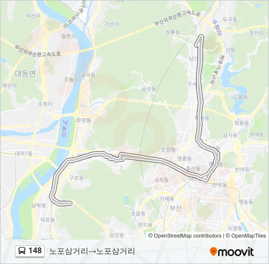 148 Bus Line Map