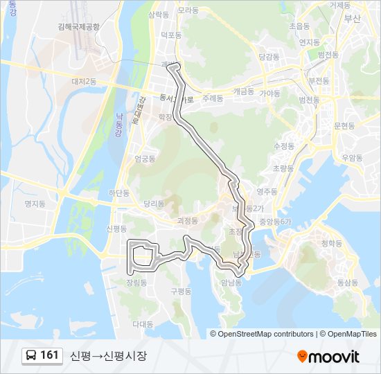 161 버스 노선 지도