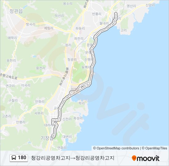 180 Bus Line Map