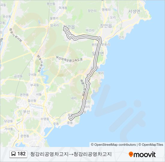182 Bus Line Map